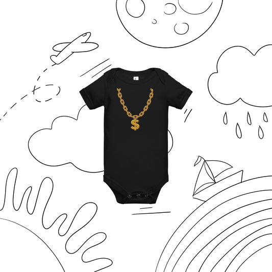 "Gold Chain" Baby  Short Sleeve One Piece