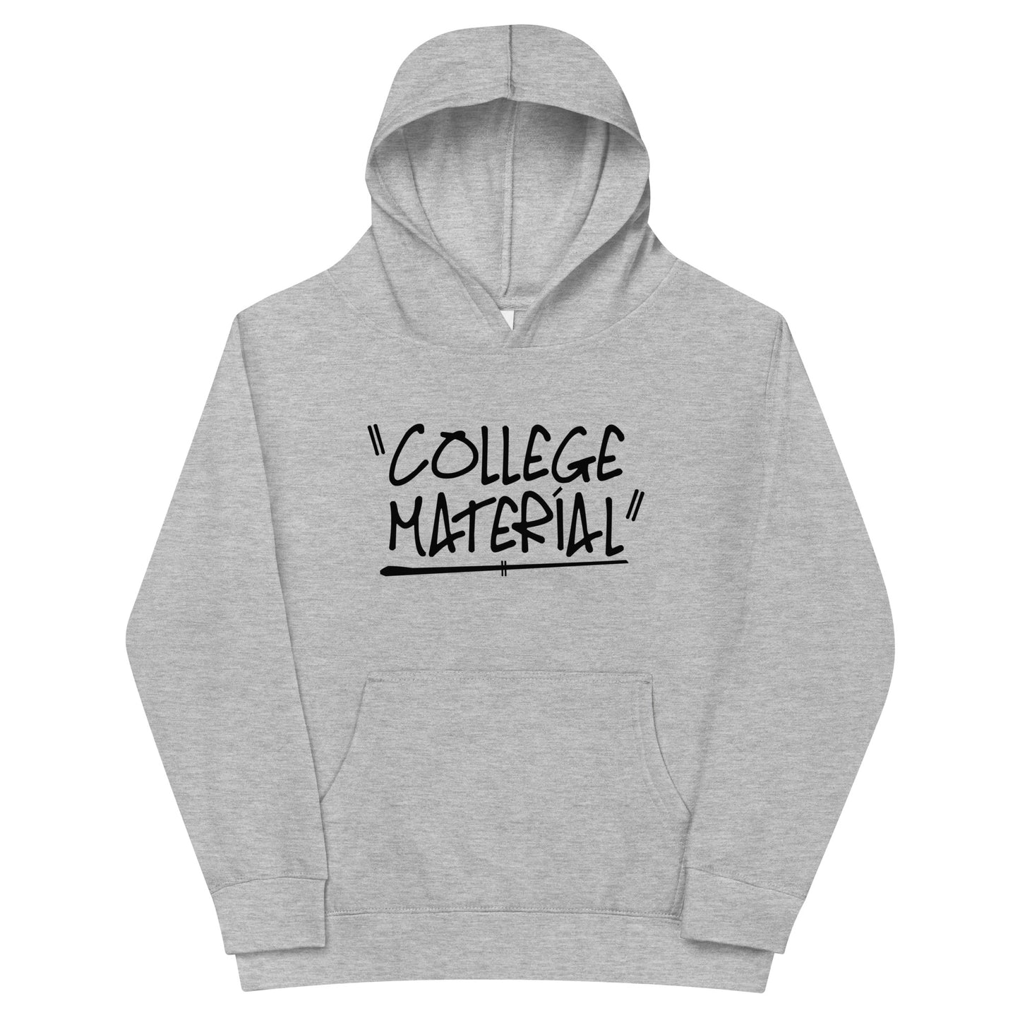 "College Material" Kids Fleece Hoodie