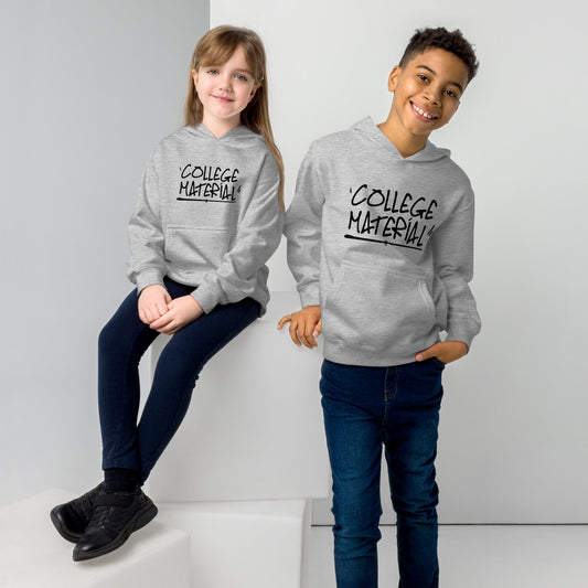 "College Material" Kids Fleece Hoodie