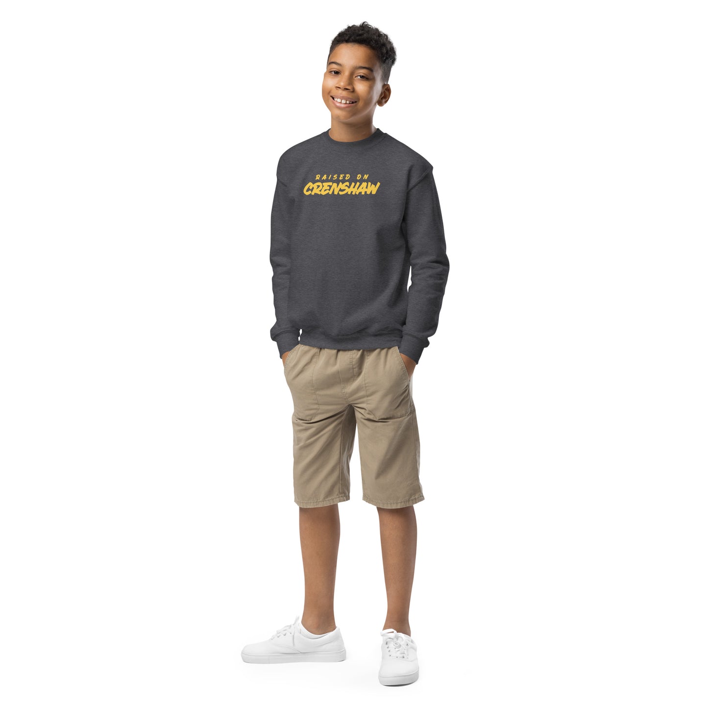 "Raised by Crenshaw" Kids Crewneck Sweatshirt